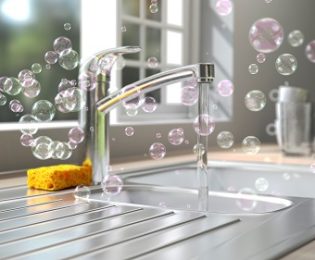 5  روش طلایی برای تمیز کردن سینک ظرفشویی استیل